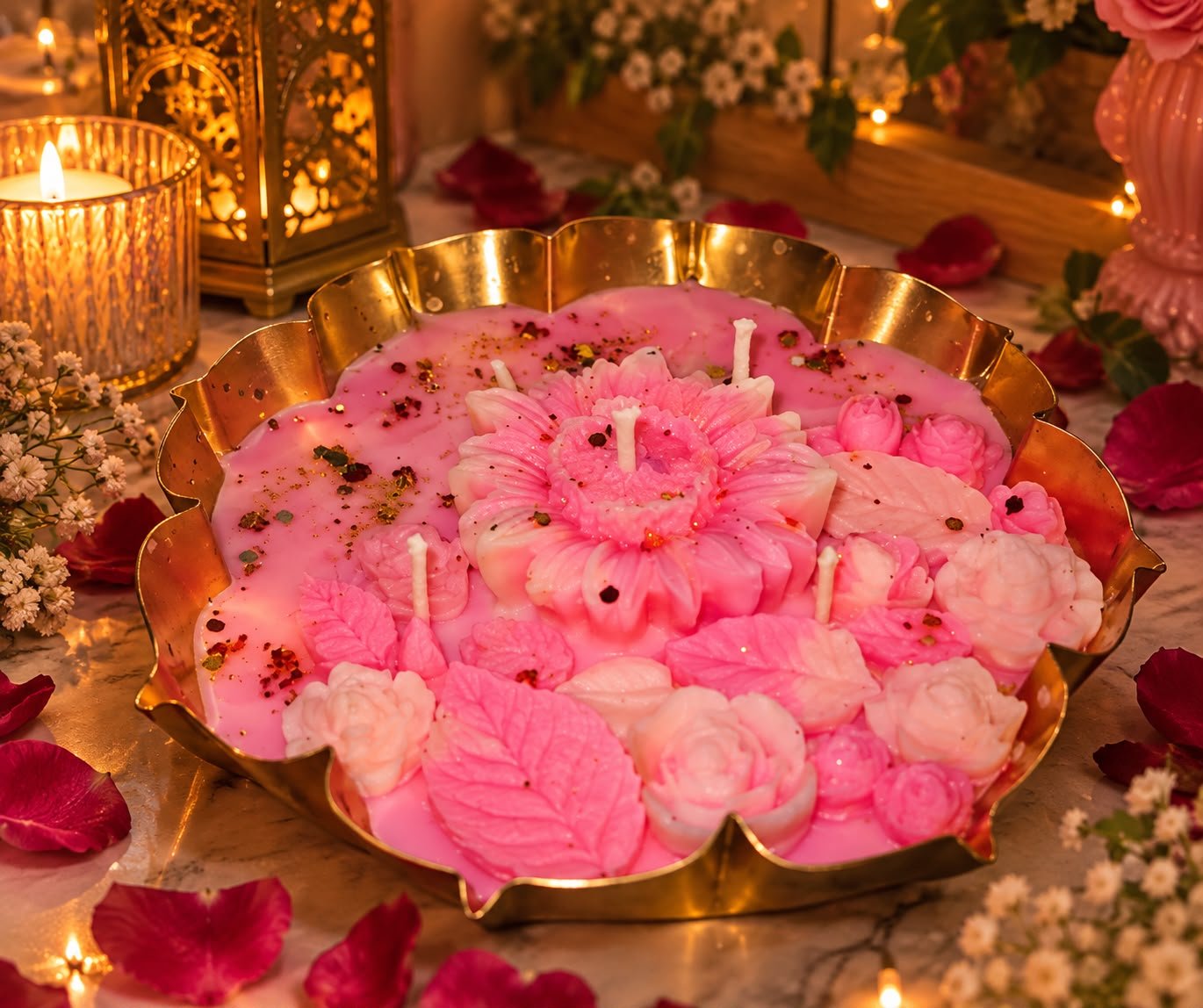 Flavoured Decorated Urli Candle – 5.5 Inch